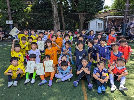 【全体写真】<BR><BR>暑い夏がはじまったけど、しっかり体調管理してサッカーもがんばろうね! Highslide JS