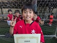 【優秀選手 田中 駿穂 (浦和木崎スポーツサッカー少年団)】<BR><BR>7ゴールでチームを3位にみちびいた! Highslide JS